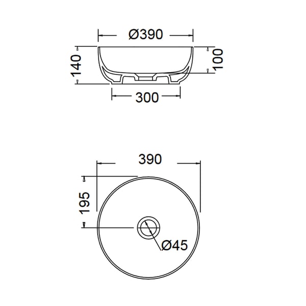 Νιπτήρας Μαρμάρινος Thalo Tundra Grey Ø39cm